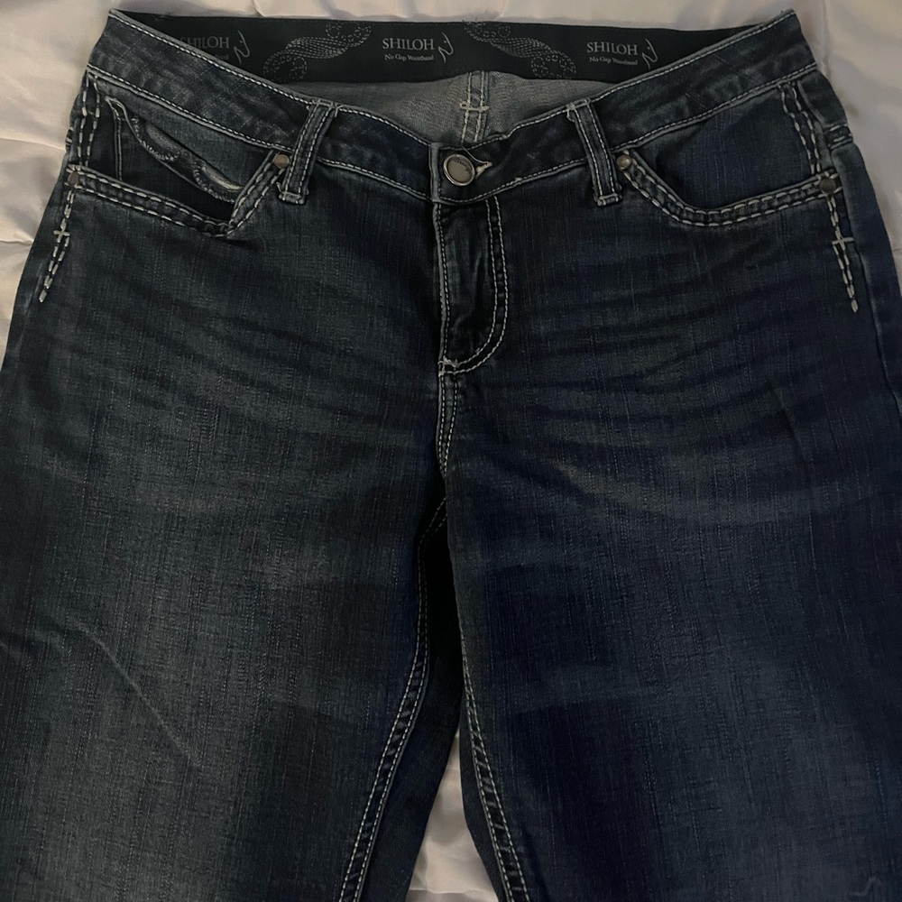 Wrangler wide boot cut jeans dark washed